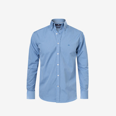 Blue and White Fine Stripes Shirt Regular Fit