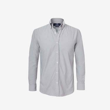 Grey Water Repellent Shirt Tailored Fit