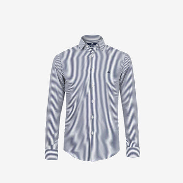 Dark Blue Stripes Non-Iron Shirt Regular Fit