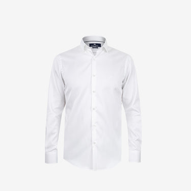 White Lustrous Poplin Shirt Slim Fit