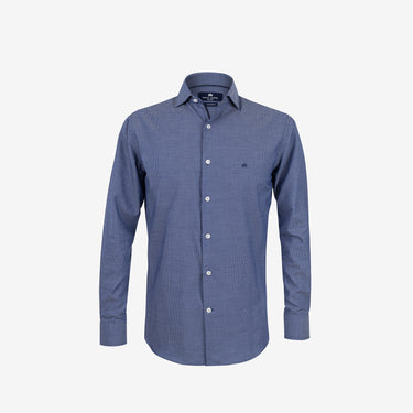 Indigo Blue Geometric Shirt Tailored Fit