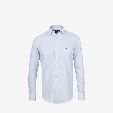 Light Blue Twill Cotton & Lyocell Shirt Regular Fit