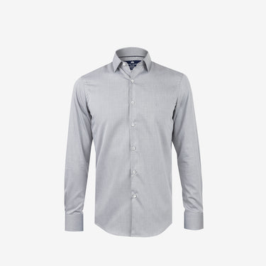 Light Grey Twill Fabric Shirt Slim Fit