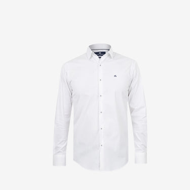 White Twill Cotton & Lyocell Shirt Slim Fit