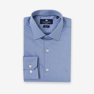 Blue Twill Fabric Shirt Regular Fit