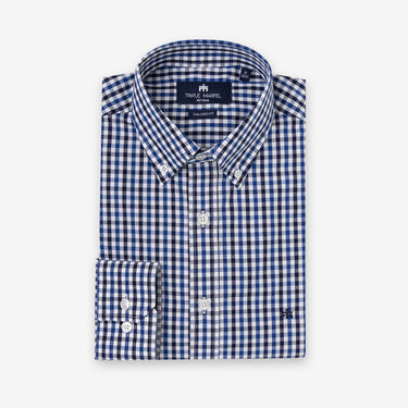 Blue Checks Detail Shirt Tailored Fit