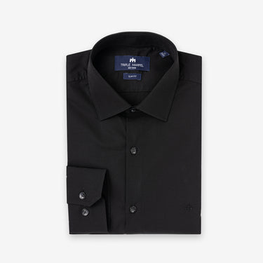 Black Poplin Classic Shirt Regular Fit