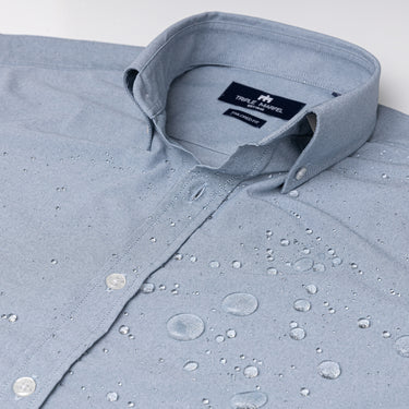 Blue Water Repellent Shirt Tailored Fit