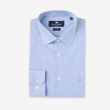 Blue Fine Stripes Non-Iron Shirt Slim Fit