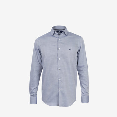 Dark Blue Twill Cotton & Lyocell Shirt Slim Fit
