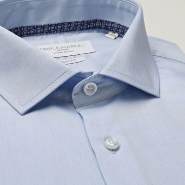 PREMIUM PIGALE BLUE WITH CONTRASTS SHIRT