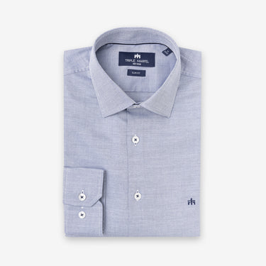 Blue Twill Cotton & Lyocell Shirt Regular Fit