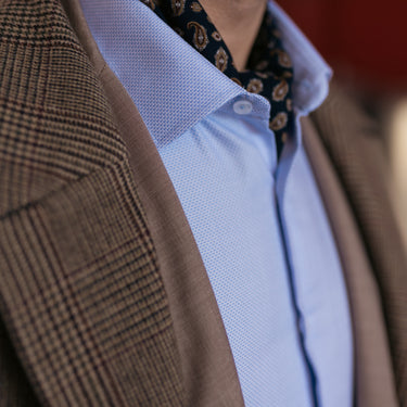 Camisa Premium Azul Dobby Slim