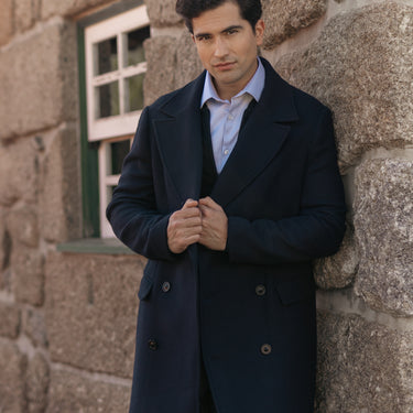 Camisa Premium Twill Azul Riscas Invertidas Regular 