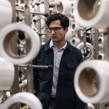 Camisa Premium Twill Azul Riscas Finas Slim Fit