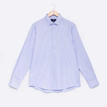 Camisa Premium Azul Dobby Slim