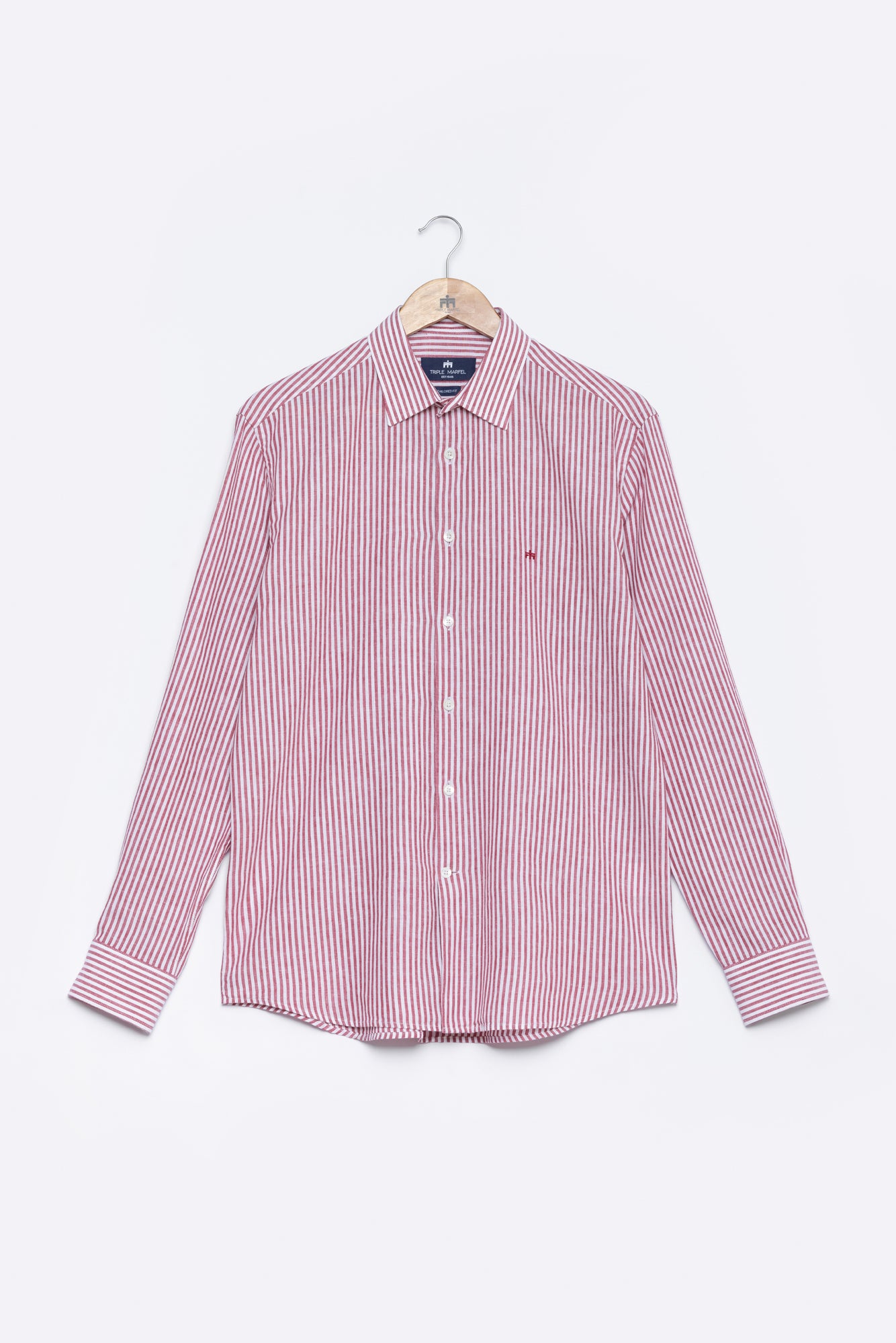 Red Stripes Linen & Cotton Shirt