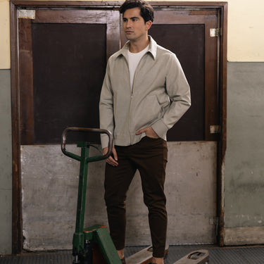 Twill Zip Shirt Jacket